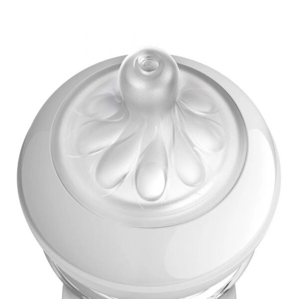 Стъклено шише 125мл_3 Шише за хранене Natural Response 125 мл с биберон без протичане Natural Response Поток 2, 0м+